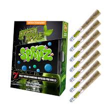 SPRITZ 7CT DIAMOND INFUSED PREROLLS / GREEN APPLE - SATIVA